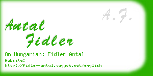 antal fidler business card